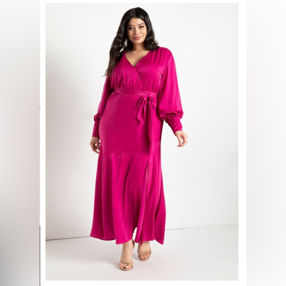 Eloquii fuschia dress